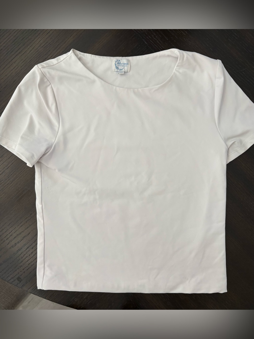 Blue Rain by Francesca’s White Short Sleeve Scoop Neck Tee